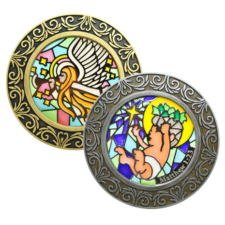 Translucent Enamel Coins--JB